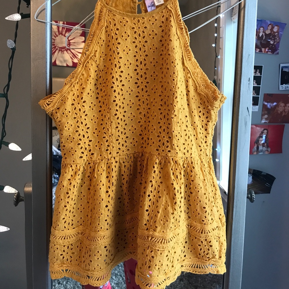 Yellow halter top